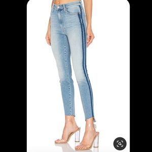 MOTHER JEANS stunner ankle with side stripes